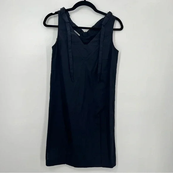 Prada Women’s Shift Sleeveless V-Neck Mini Dress Nautical Navy Blue 38 US 2 - Picture 4 of 13